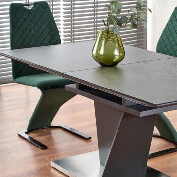 Фото5.Раскладной стол SALVADOR 160 (200) x90 Halmar темно-серый